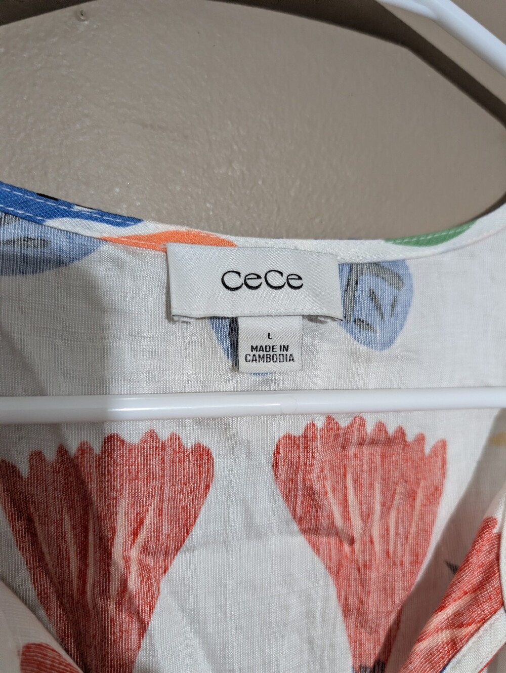Cece Floral Print Blouse Large - Picture 2 of 4